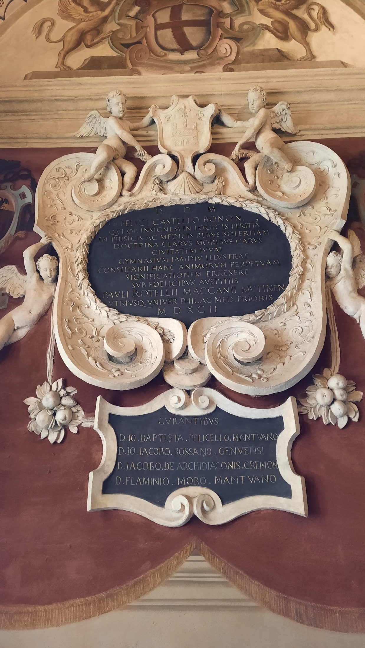 Felice Castell's memorial tablet, Archiginnasio Palace, Bologna - 02.jpg